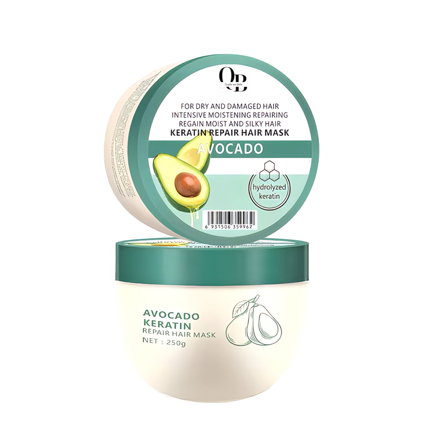 Masque avocado Kératin – Soin Réparateur intense